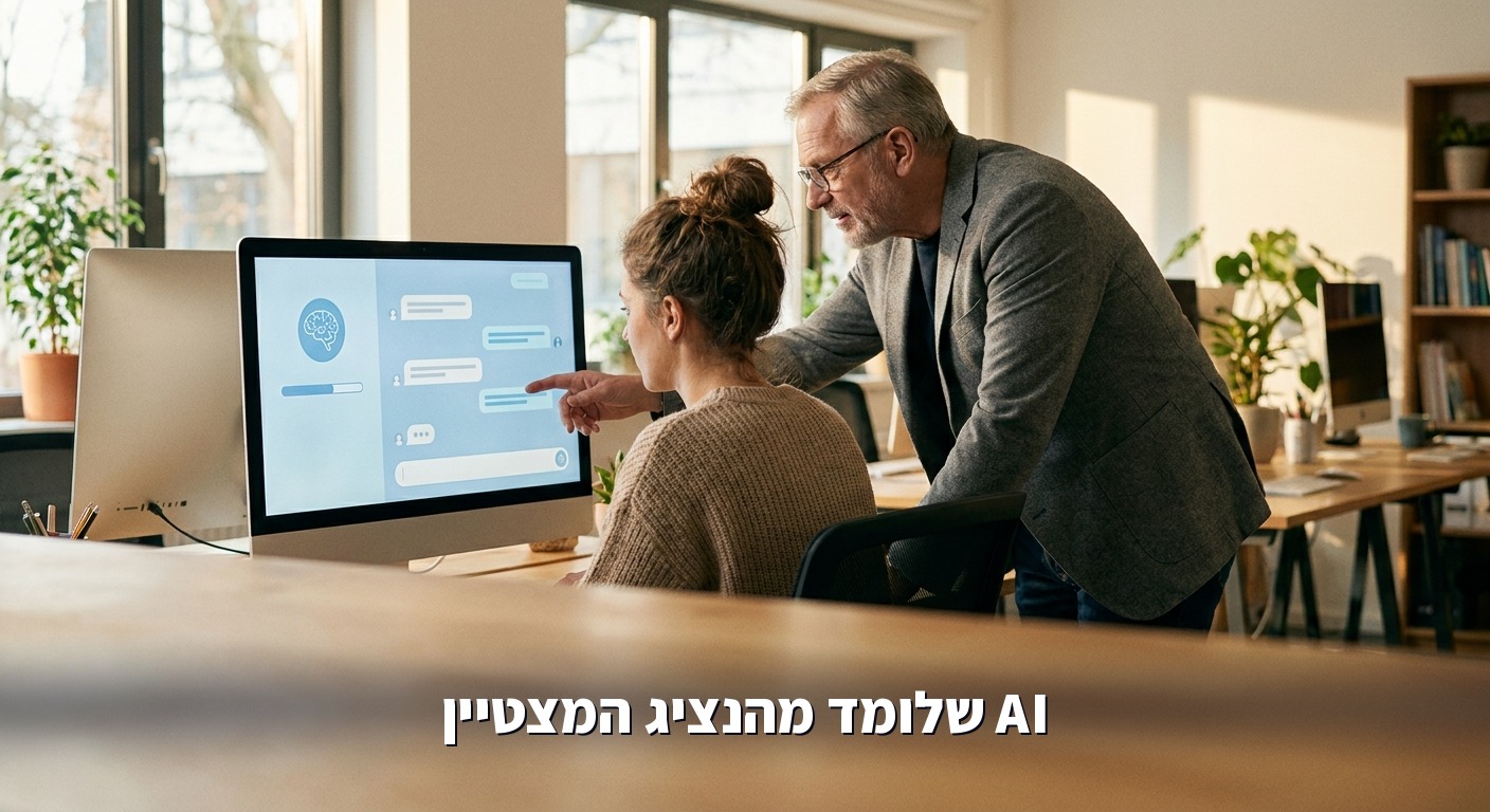 מסך תמיכת צאט נקי שבו עוזר AI מנסח תשובה בזמן שנציג אנושי מפקח