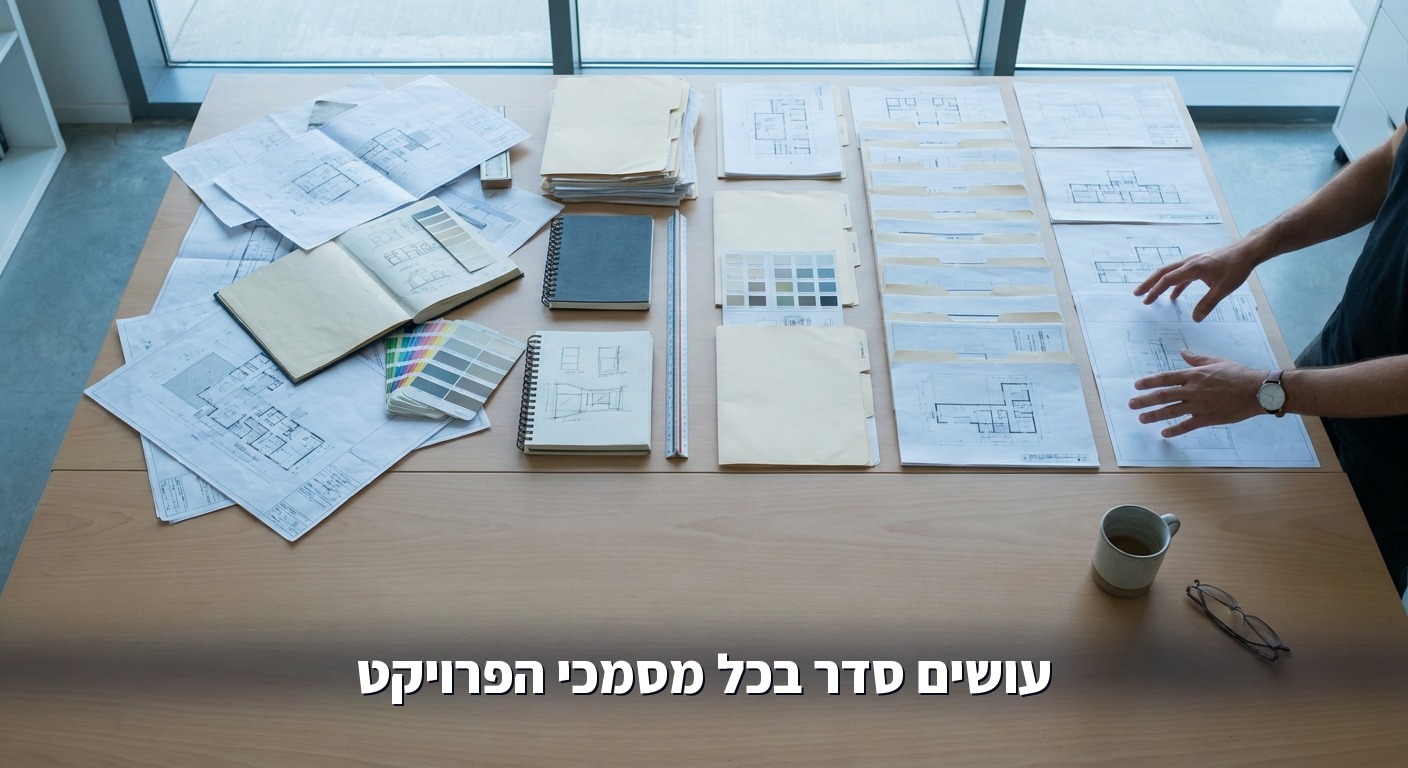 מסמכי פרויקט מפוזרים מתארגנים למסלולים מסודרים
