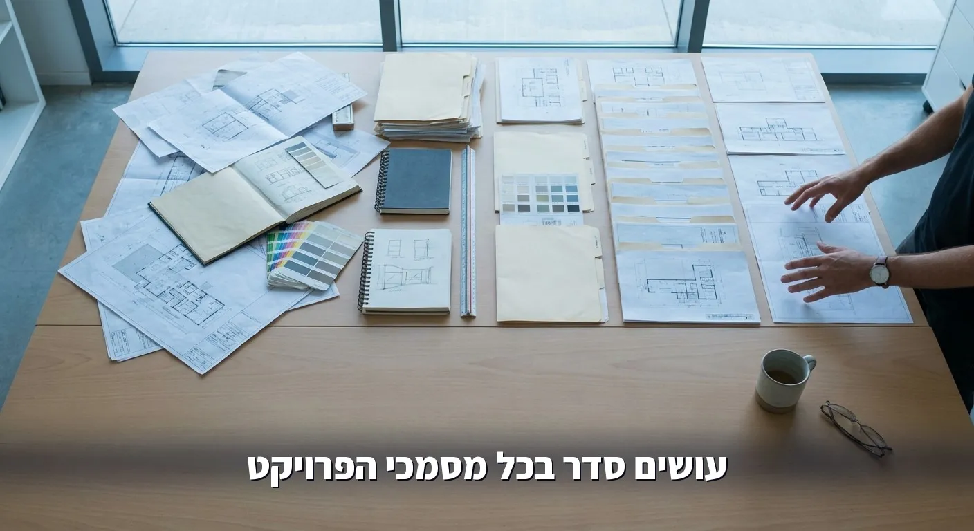 מסמכי פרויקט מפוזרים מתארגנים למסלולים מסודרים