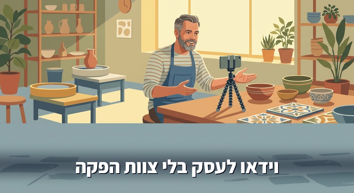 בעל עסק קטן מפיק סרטון שיווקי בלי צוות הפקה