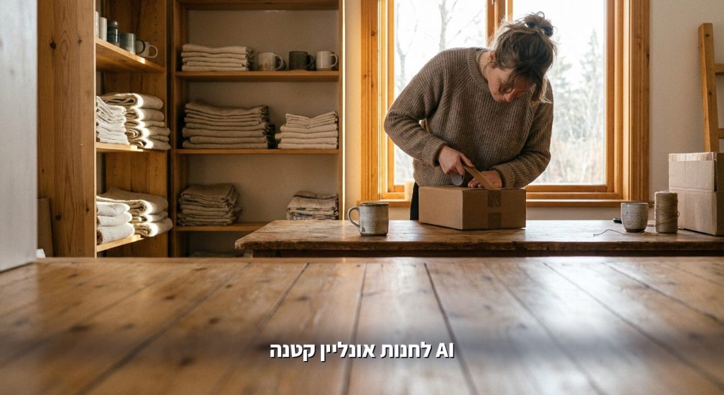 בעל חנות אונליין קטנה אורז הזמנה למשלוח