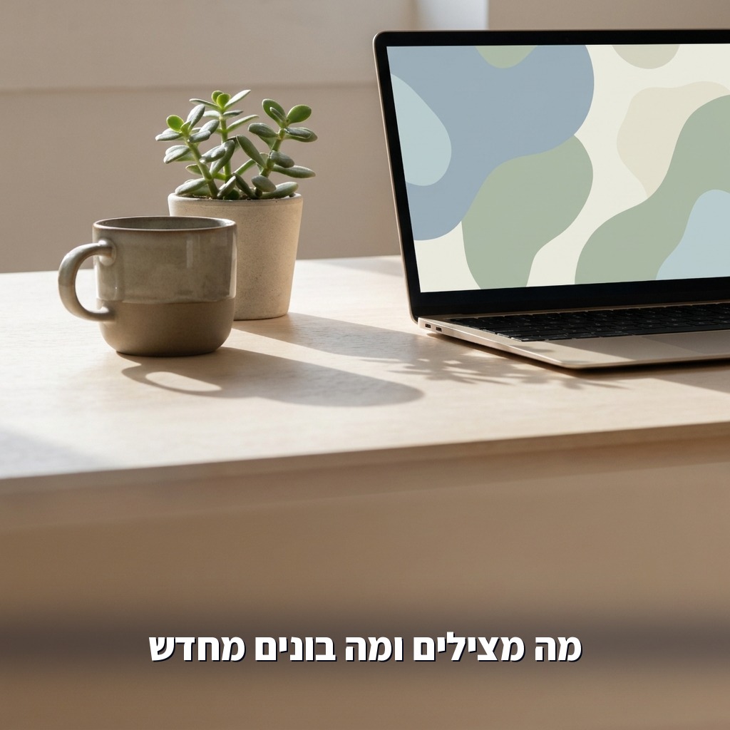 שולחן עבודה מסודר עם מערכת אחת שעובדת