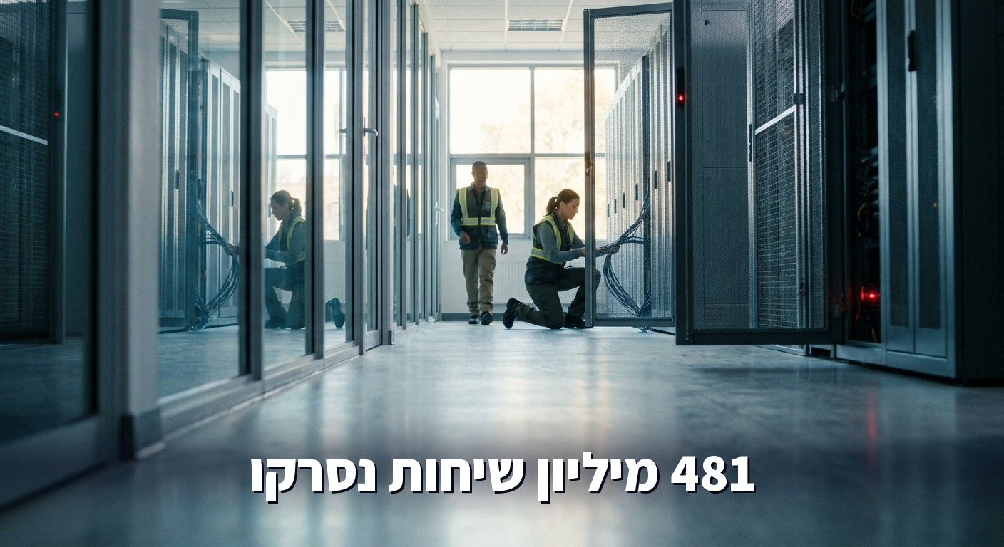 אנליסט אבטחה מול קיר מסכים בחדר בקרה