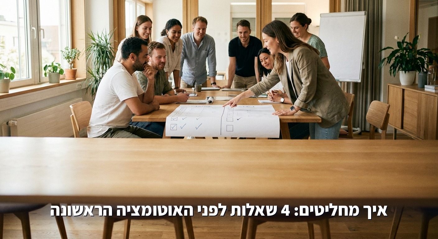 צוות מחליט יחד אילו תהליכים לאטמט ואילו להשאיר ידניים
