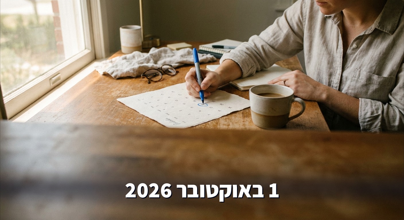 לוח שנה עם תאריך מסומן