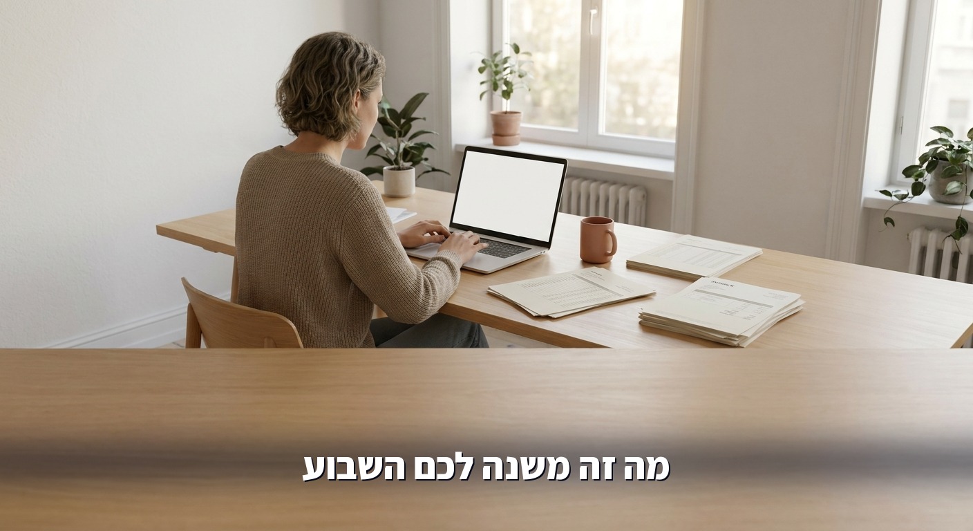 בעל עסק קטן משתמש בעוזר AI במחשב