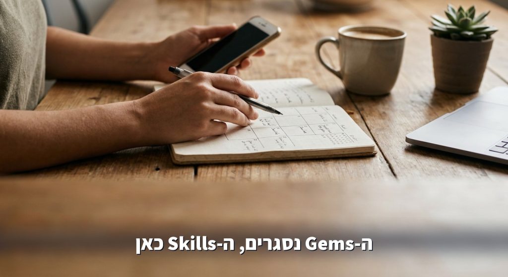 גוגל השיקה את Skills בג'מיני: ה-Gems שלכם נסגרים בנובמבר, והנה מה שקורה להם (ספטמבר 2026)