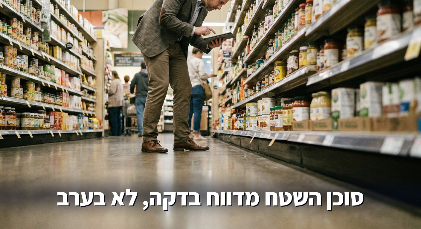 סוכן שטח מדווח על מלאי בחנות