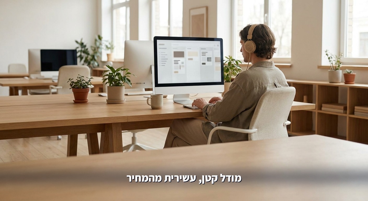 נציגת שירות במשרד מול מסך שבו פניות ממוינות אוטומטית