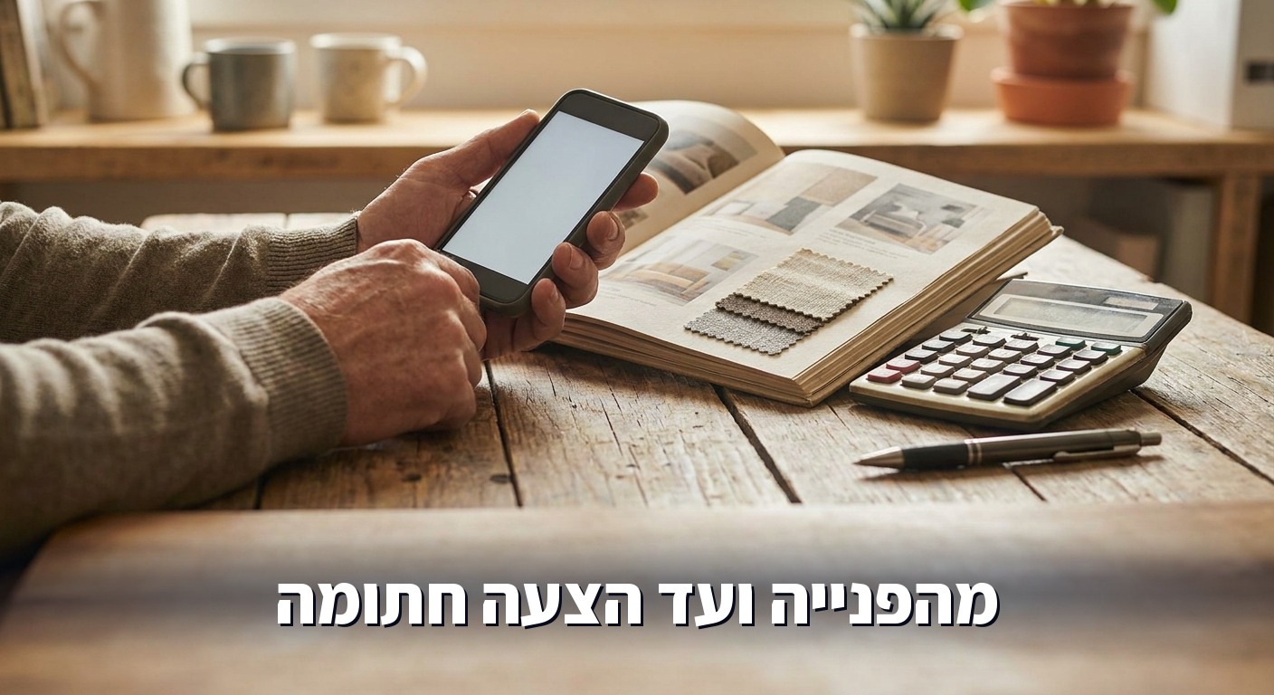 מחירון, מחשבון וטלפון על שולחן של עסק קטן לפני הכנת הצעת מחיר