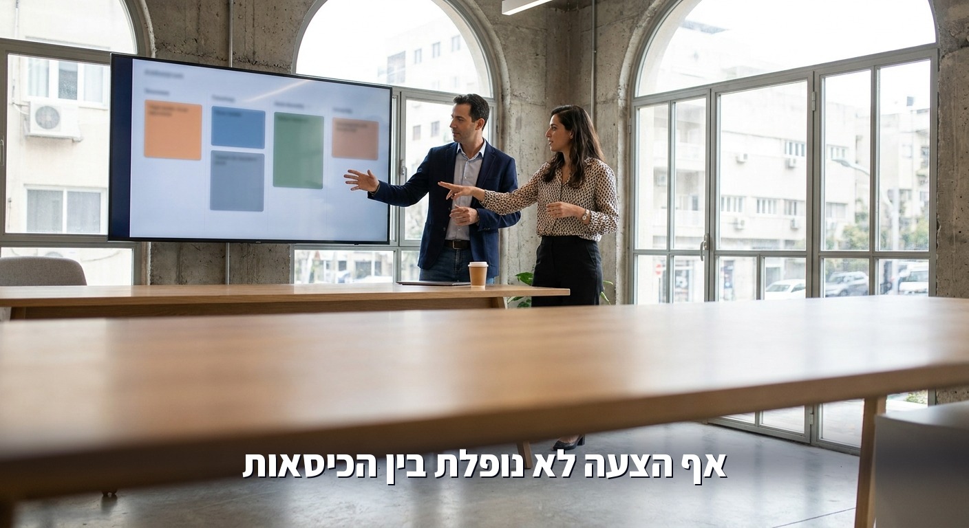 מנהלת מכירות ומנהל תפעול עוקבים יחד אחרי הצעות המחיר הפתוחות