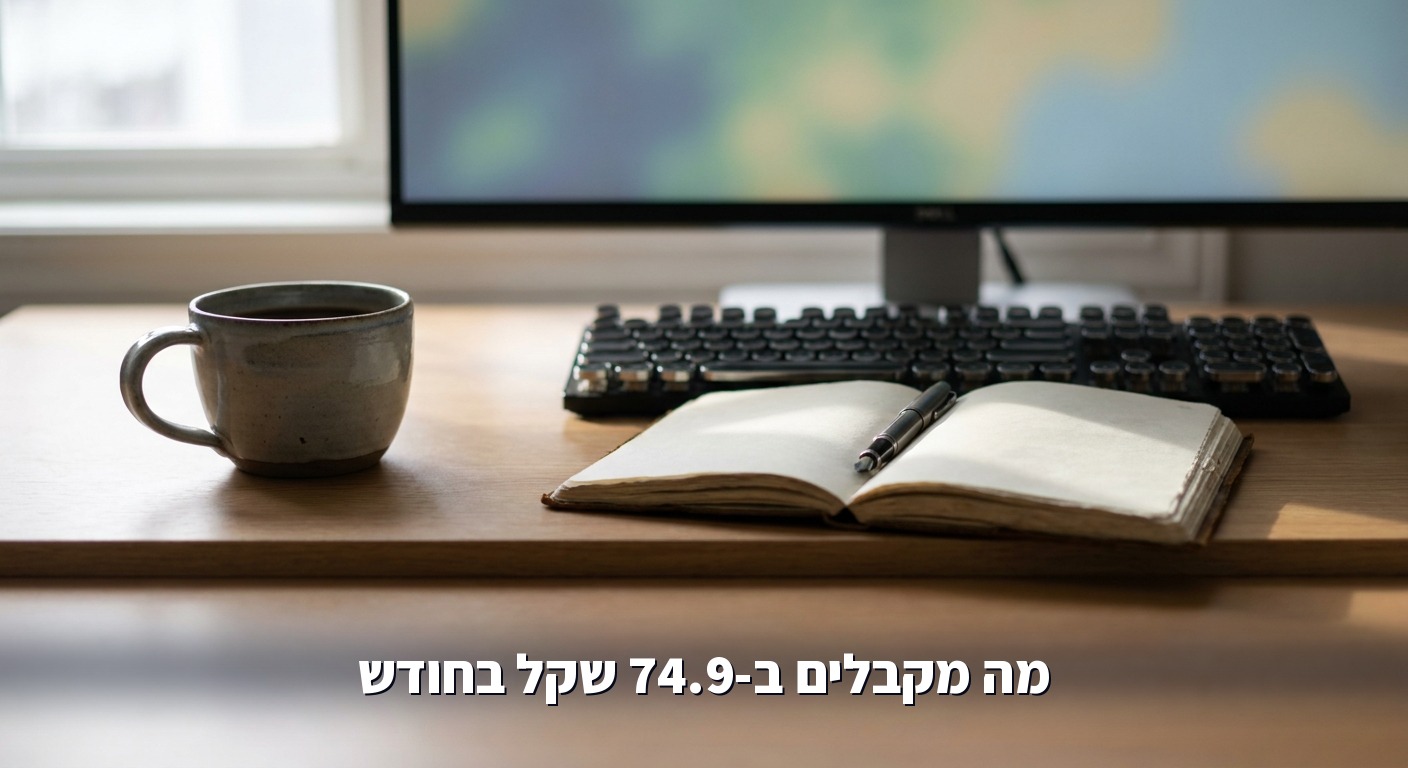 שולחן עבודה של מפתח בבוקר עם מסך וקפה