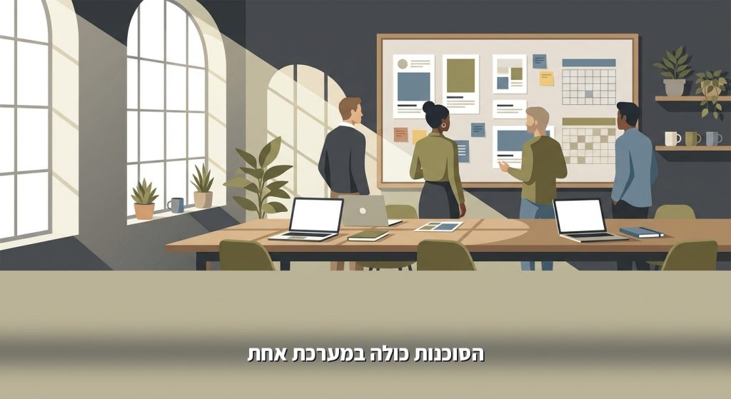 AI לסוכנויות שיווק ולמשרדי פרסום 2026: לקוחות, משימות ושעות במערכת אחת במקום באקסל ובוואטסאפ
